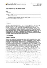 PAV-01-2022 Aviser pour se libérer de sa responsabilité